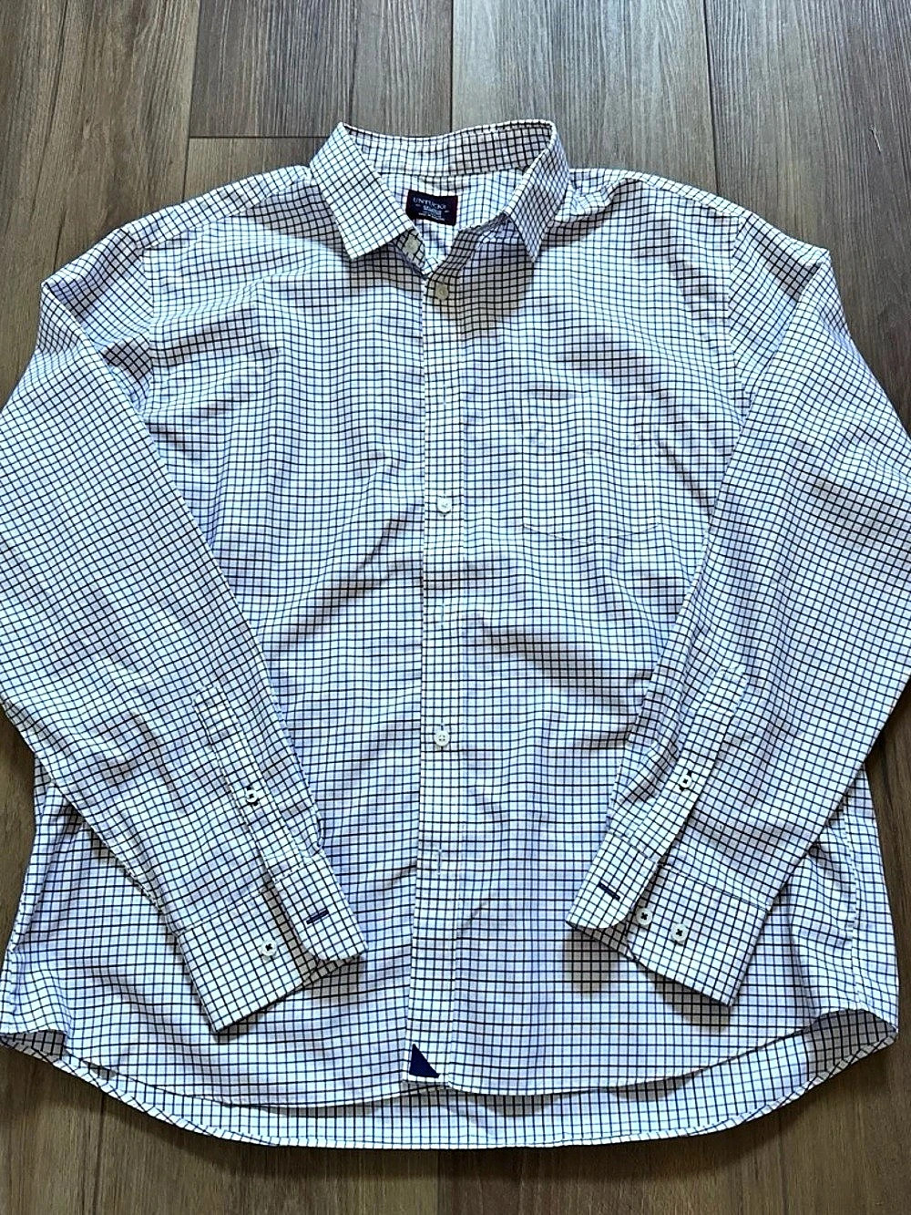UNTUCKit Wrinkle Free Checkered Cotton Shirt XXL Like New